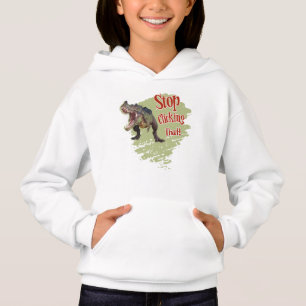Lustiger Dinosaurier Hör auf zu klicken Hoodie