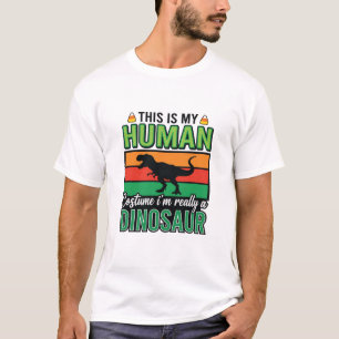Lustiger Dinosaurier-Menschen-Kostüm Halloween T-Shirt