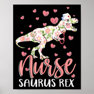 Lustiger Dinosaurier-OP-Schwester Leben rn Pflege Poster