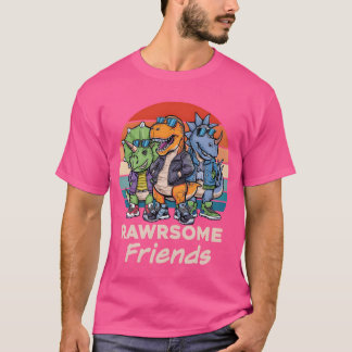 Lustiger Dinosaurier Rawrsome Freunde 90er Vintage T-Shirt