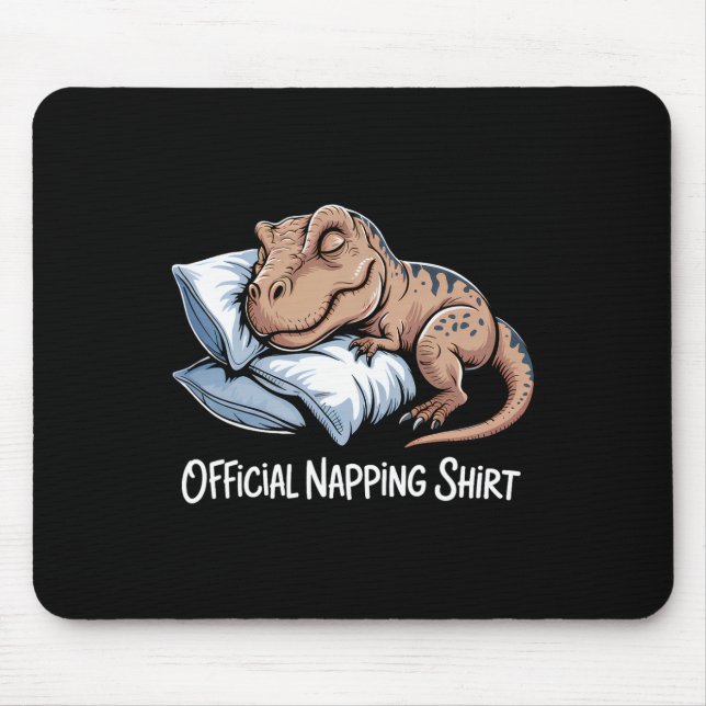 Lustiger Dinosaurier Schlafender Dinosaurierliebha Mousepad (Vorne)