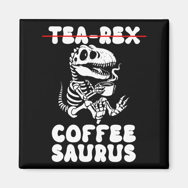 Lustiger Dinosaurier-Skelett-Kostüm Goth Tea-Rex Magnet (Vorne)