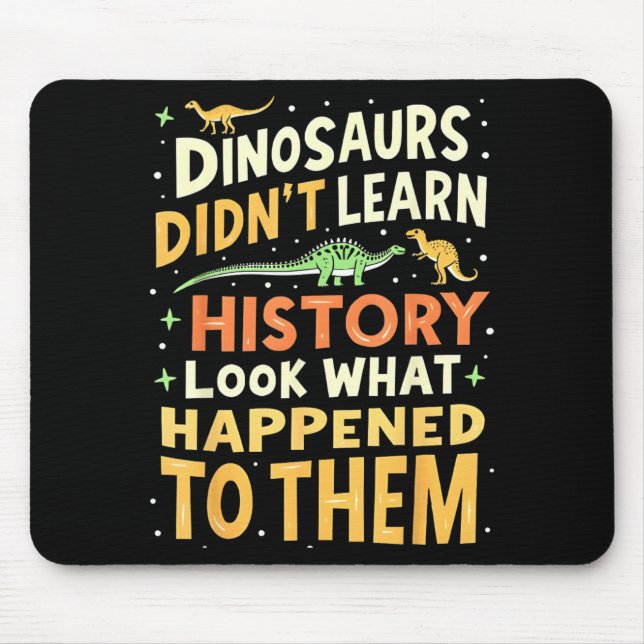 Lustiger Dinosaurier Sozialkunde Lehrer Schüler Ki Mousepad (Vorne)