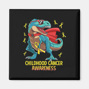 Lustiger Dinosaurier T-Rex Kindheitskrebs-Bewussts Magnet