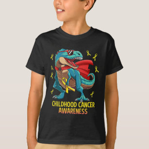 Lustiger Dinosaurier T-Rex Kindheitskrebs-Bewussts T-Shirt