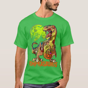 Lustiger Dinosaurier T rex Mumie Kürbis Halloween T-Shirt