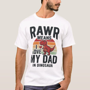 Lustiger Dinosaurier-Vater RAWR Vintage-Shirt-Desi T-Shirt