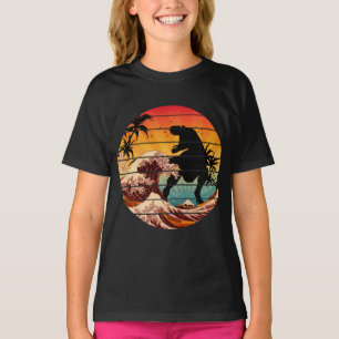LUSTIGER DINOSAURIER-WELLE VON KANAGAWA VINTAGE T-Shirt