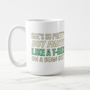 Lustiger Dinosaurier-Zitat Sie ist so hübsch, aber Kaffeetasse
