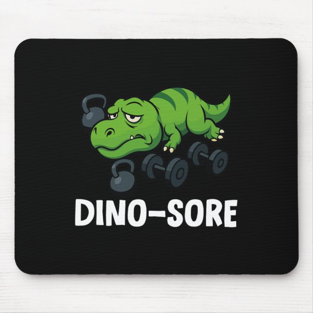 Lustiger Dinosore T-Rex-Gym-Workout  Mousepad (Vorne)