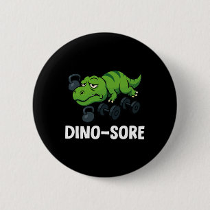Lustiger Dinosore T-Rex-Gymnastik-Workout  Button