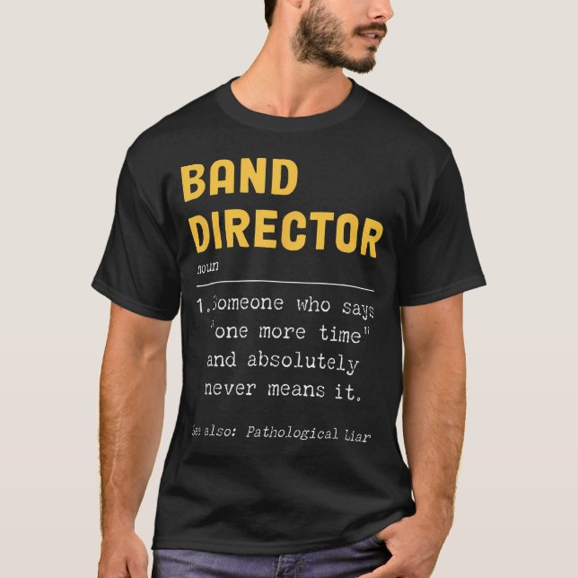 Lustiger Dirigent der Marschkapelle Dankbarkeit T-Shirt (Vorderseite)