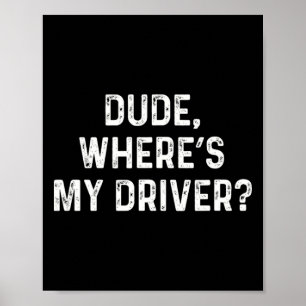 Lustiger Disc-Golf-Fahrer Poster