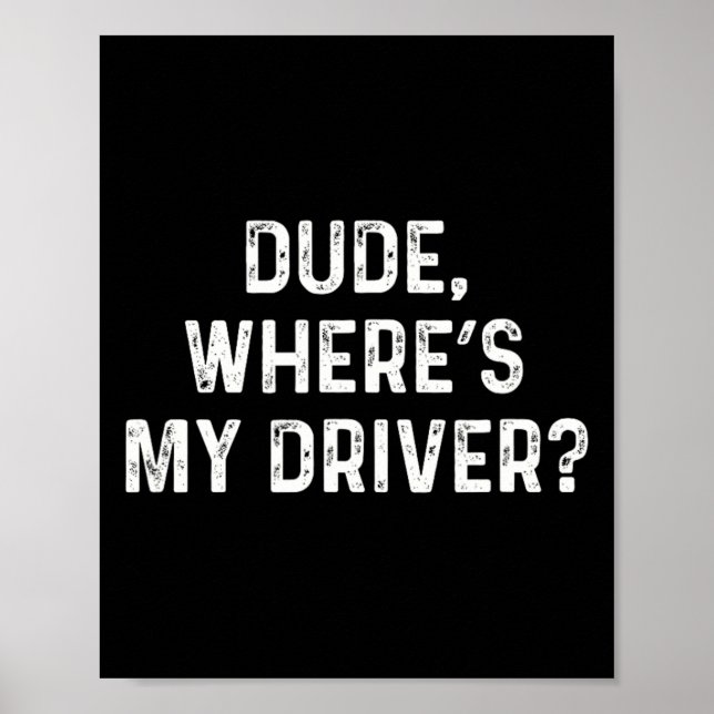 Lustiger Disc-Golf-Fahrer  Poster (Vorne)
