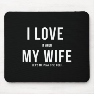 Lustiger Disc Golf, ich liebe meine Frau Mousepad