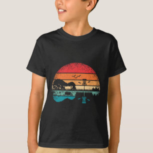 Lustiger Disc Golf Korb Frisbee Baum Gitarre Guita T-Shirt