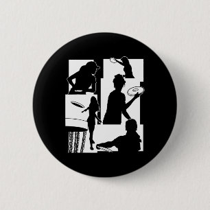 Lustiger Disc-Golf-Spieler Cool Flying Disk Sports Button