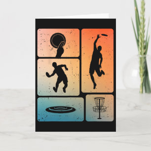 Lustiger Disc-Golf-Spieler Cool Flying Disk Sports Karte