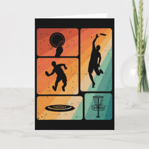 Lustiger Disc-Golf-Spieler Cool Flying Disk Sports Karte