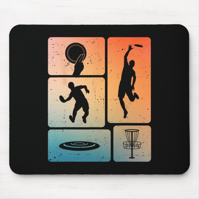 Lustiger Disc-Golf-Spieler Cool Flying Disk Sports Mousepad (Vorne)