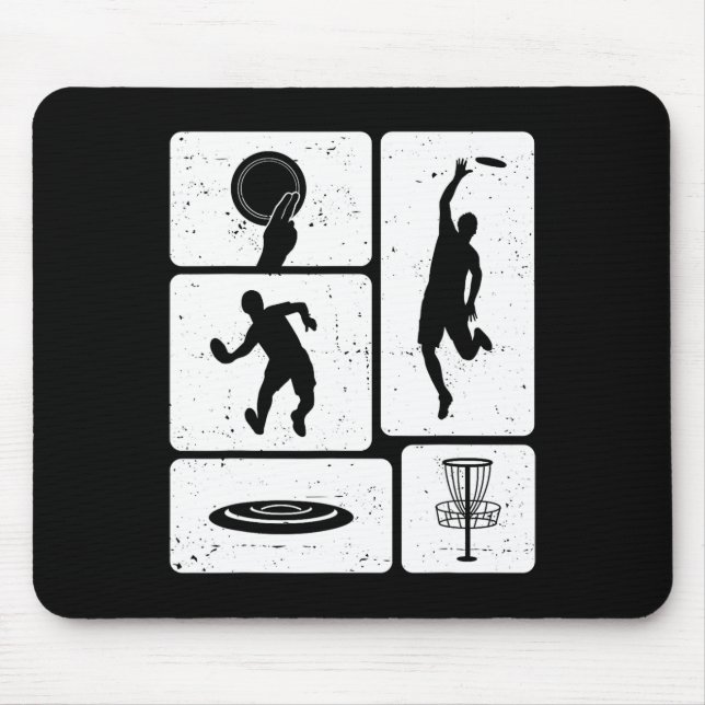 Lustiger Disc-Golf-Spieler Cool Flying Disk Sports Mousepad (Vorne)