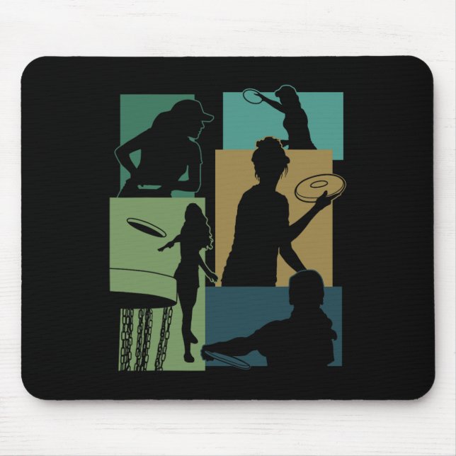 Lustiger Disc-Golf-Spieler Cool Flying Disk Sports Mousepad (Vorne)