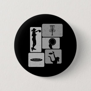 Lustiger Disc-Golf-Spieler Cooler Flying Disk Spor Button