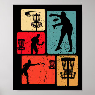 Lustiger Disc-Golf-Spieler Cooler Flying Disk Spor Poster