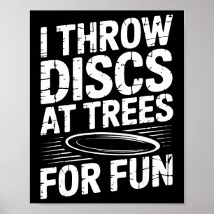 Lustiger Discgolfplatz Poster