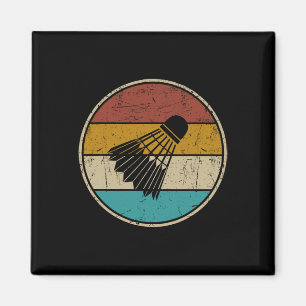 Lustiger Dminton-Shuttle Vintage Retro für Männer  Magnet