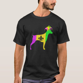 Lustiger Dobermann Dobermannliebhaber Mardi Gras K T-Shirt