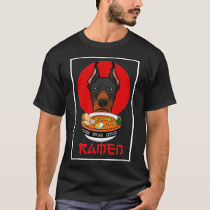 Lustiger Dobermann Pinscher Ramen Hund Geschenk T-Shirt
