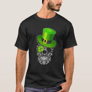 Lustiger Dobermann-Schädel-Hund St. Patrick's Day T-Shirt