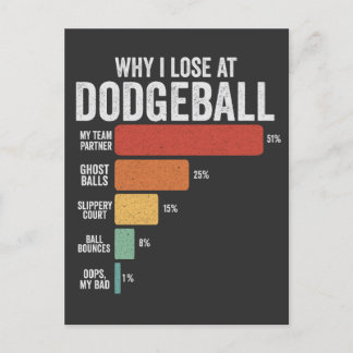 Lustiger Dodgeball-Sport Warum ich bei Dodgeball v Einladungspostkarte