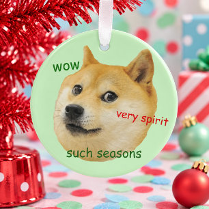 Lustiger Doge-Meme Shiba Inu Solche Jahreszeiten W Ornament