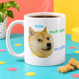 Lustiger Doge-Meme Shiba Inu Wow Viel Kaffee Tasse