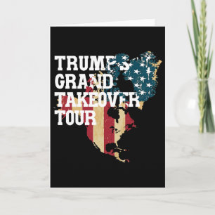 Lustiger Donald Trump Amerikanische Flagge Kanada Karte
