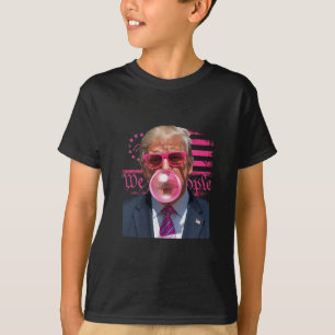 Lustiger Donald Trump Bubble Gum Pink 4. Juli Ame T-Shirt