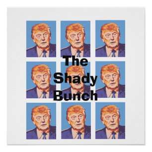 Lustiger Donald Trump das schattige Bündel-Plakat Poster