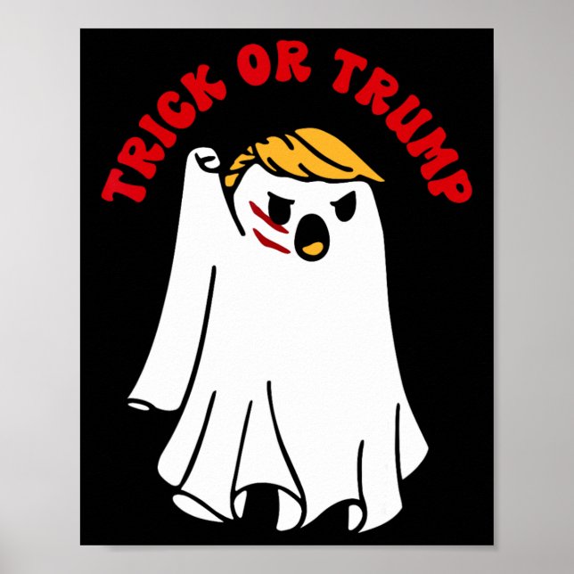 Lustiger Donald Trump Geist Kampf Faust Trick Or T Poster (Vorne)