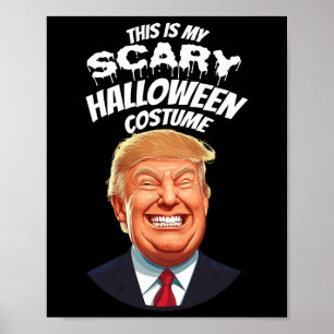 Lustiger Donald Trump Gruseliger Halloween-Scherz Poster
