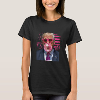 Lustiger Donald Trump Kaugummi Pink 4. Juli Ame T-Shirt