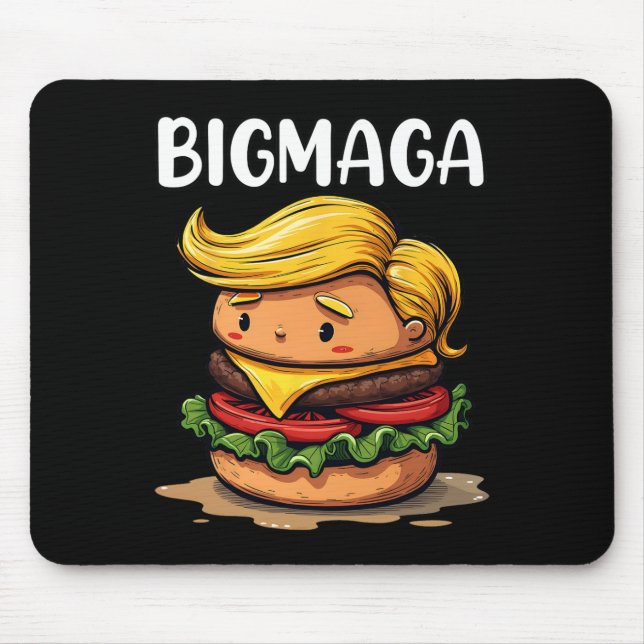 Lustiger Donald Trump macht French Fries Hamburger Mousepad (Vorne)