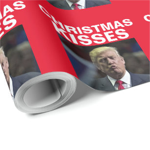 Lustiger DONALD TRUMP WEIHNACHTSKUSS Geschenkpapier
