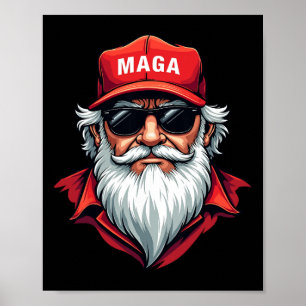 Lustiger Donald Trump Weihnachtsmann Mega Weihnach Poster