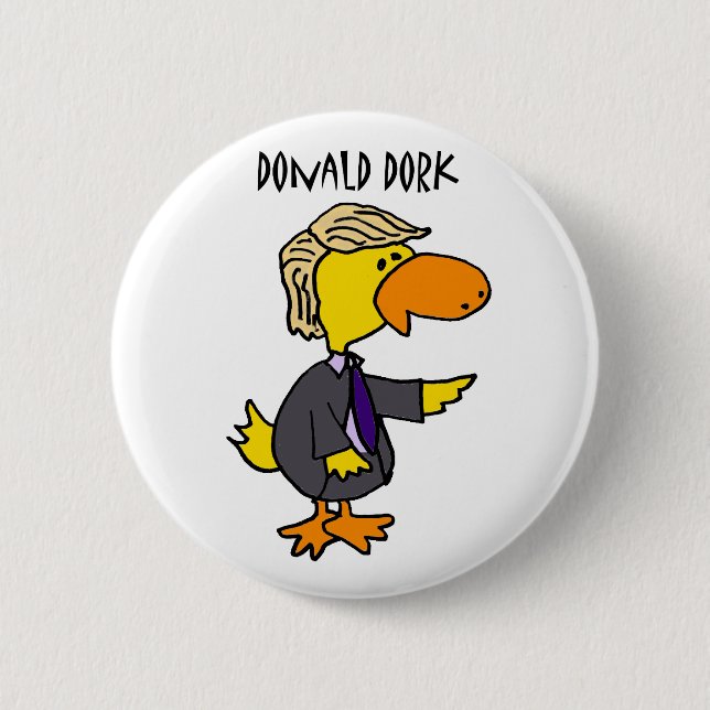 Lustiger Donald- TrumpDepp-politischer Cartoon Button (Vorderseite)