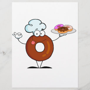 lustiger Donut-Donut-Koch-Cartozeichner