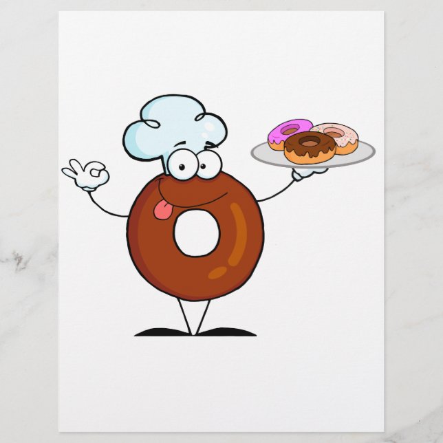 lustiger Donut-Donut-Koch-Cartozeichner (Vorderseite)