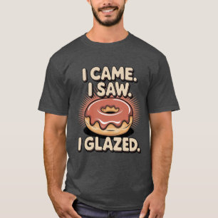 Lustiger Donut-Wortwitz Veni Vidi Vici Geschichtsl T-Shirt