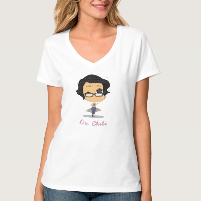 Lustiger Dr. Chibi T-Shirt (Vorderseite)